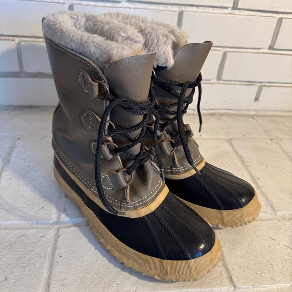 Sorel Shoes - Vtg Sz 7 Womans Sorel Kaufman Manitou Snow Boots Insulated Waterproof Boots